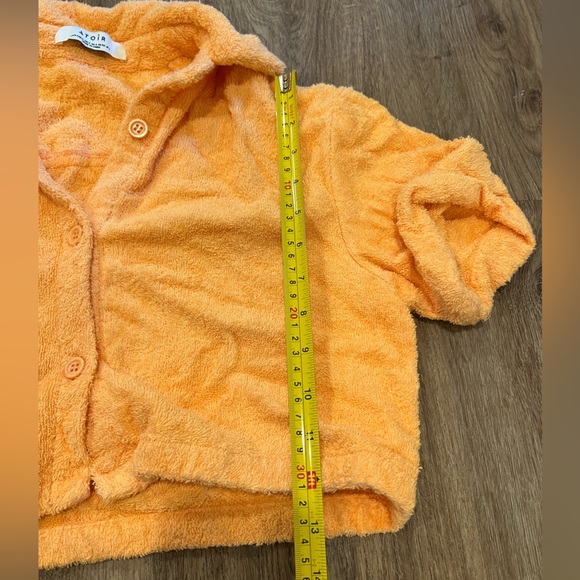 Atoir Santorini Orange Cropped Short Sleeve Shirt - Picture 6 of 9
